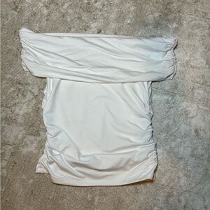 A&F White Off-Shoulder Top